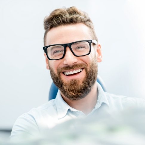 Man sharing healthy smile