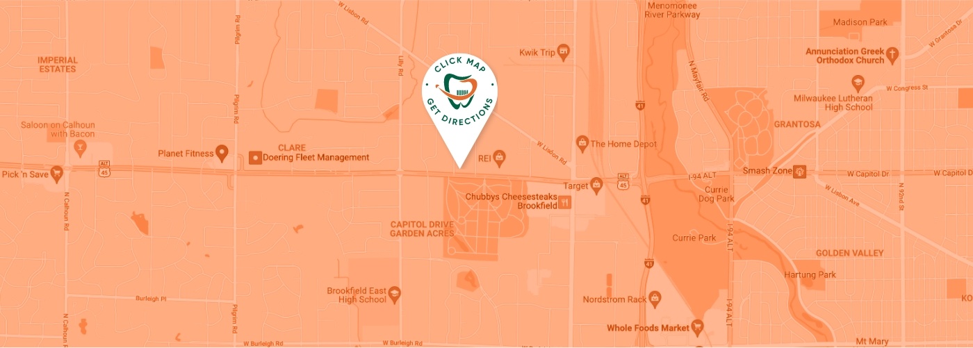 Map showing dental office location