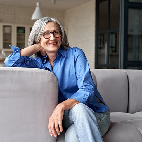 satisfied woman after root canal therapy in Brookfield
